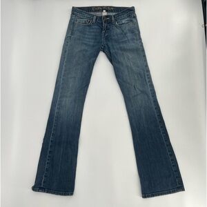Ezra Fitch Flare Rough Hem Embellished Jeans Size 25 Women’s